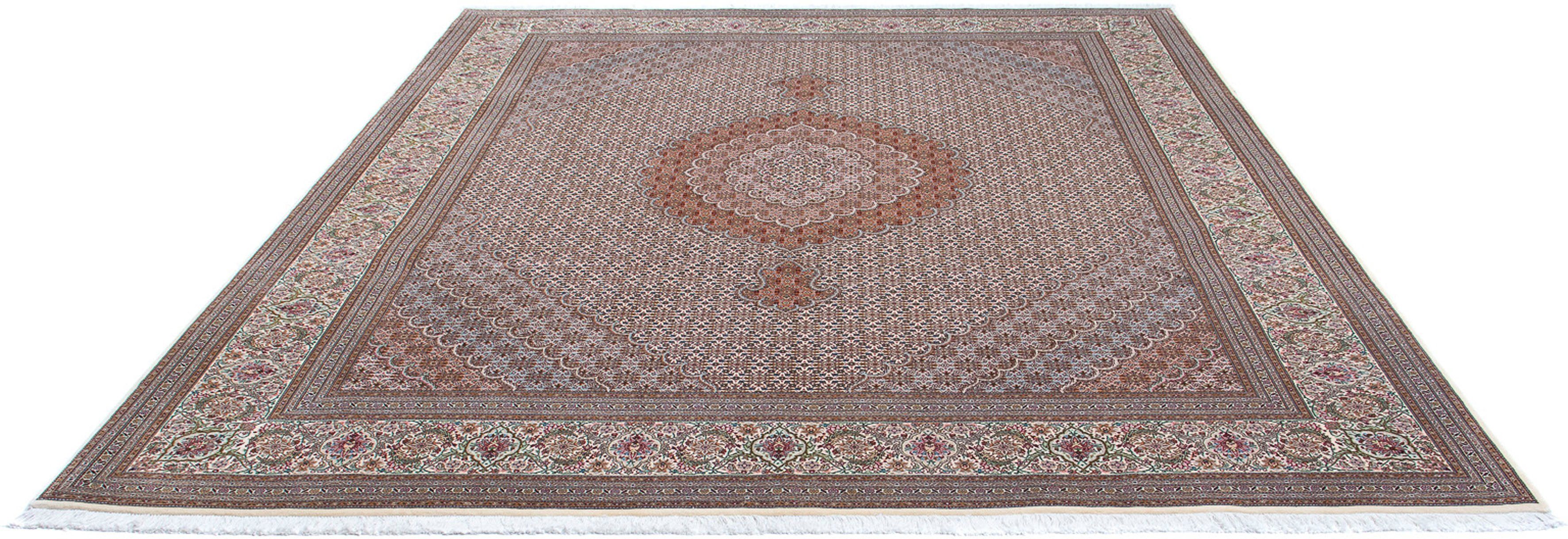 Orientteppich Perser - Täbriz - 288 x 251 cm - mehrfarbig, morgenland, rechteckig, Höhe: 10 mm, Wohnzimmer, Handgeknüpft, Einzelstück mit Zertifikat