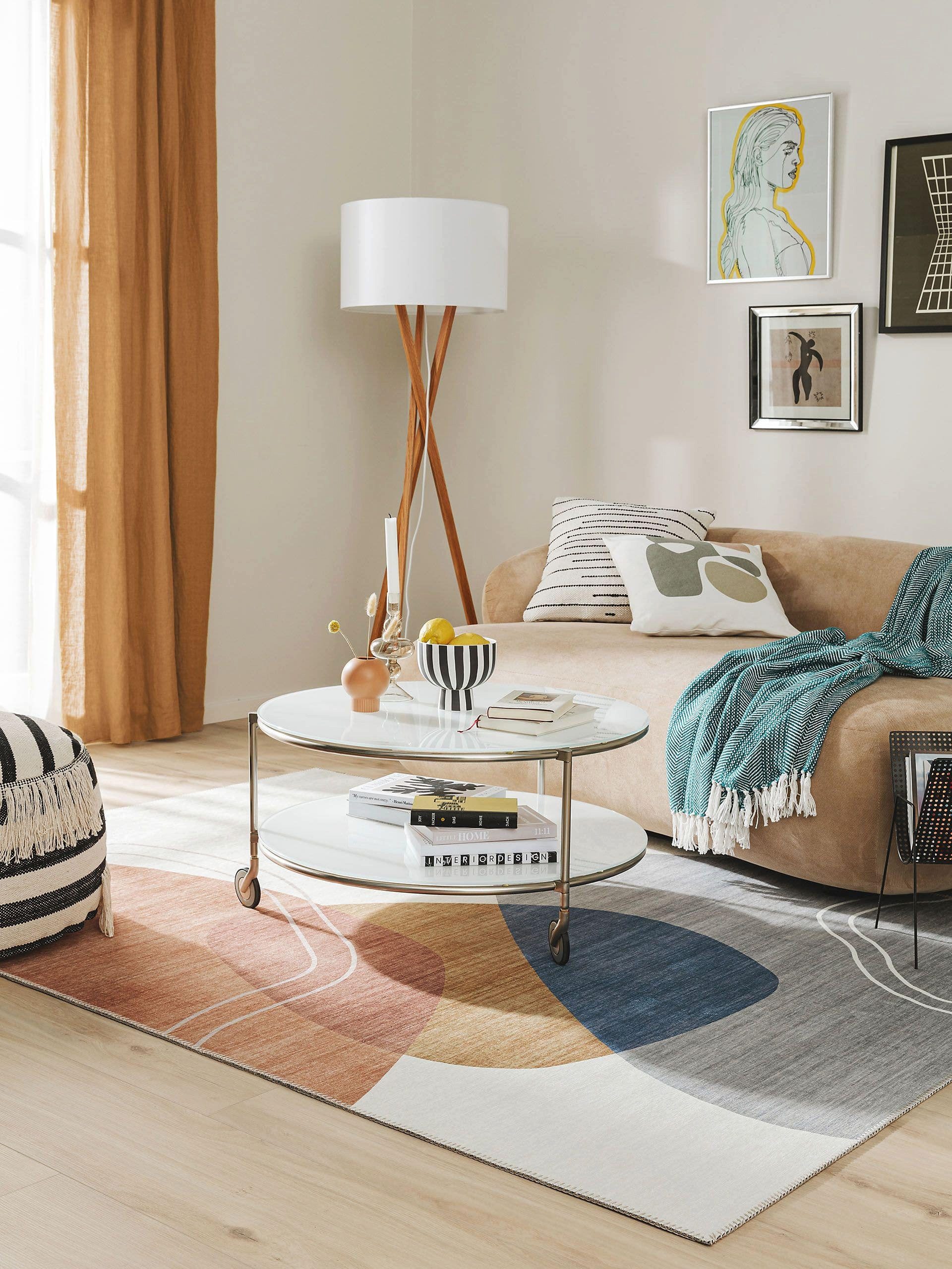 benuta Teppich Laury, rechteckig, Höhe: 5 mm, Kunstfaser, Berber, Ethno-Style, Wohnzimmer