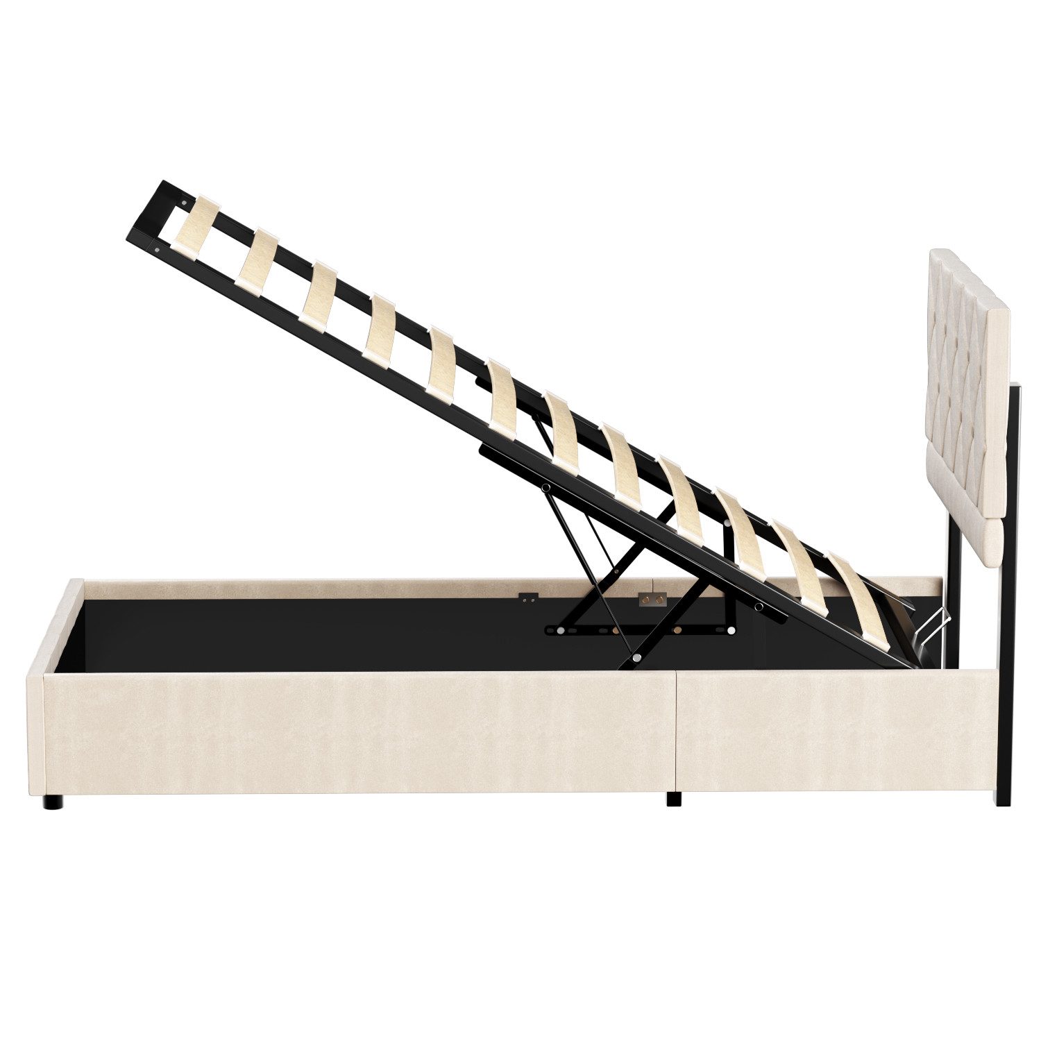 HAUSS SPOLE Polsterbett mit Bettkasten,hydraulische Funktionsbett Stauraumb günstig online kaufen