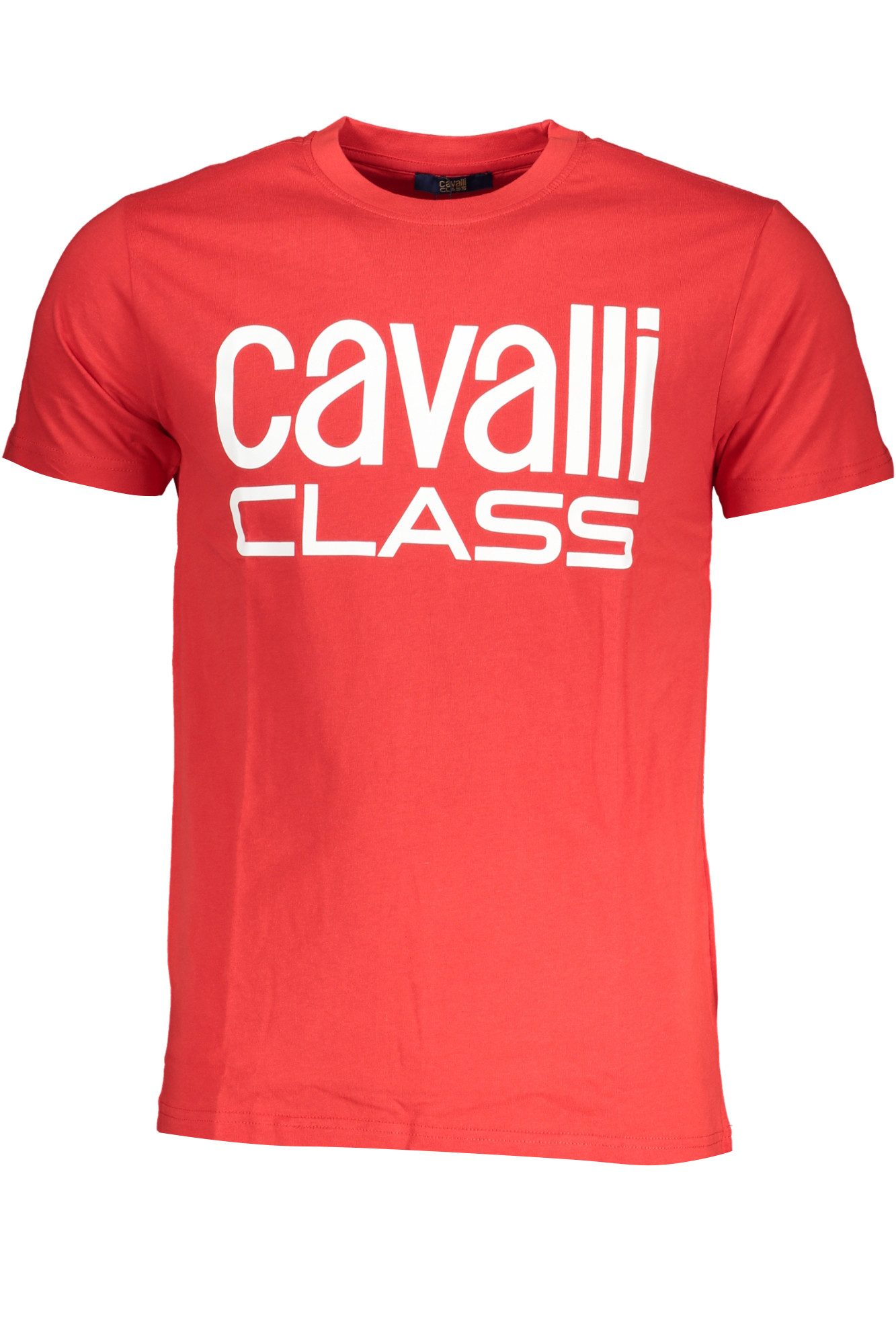 Cavalli Class T-Shirt Herren Kurzarm T-Shirt Rot mit Rundhalsausschnitt