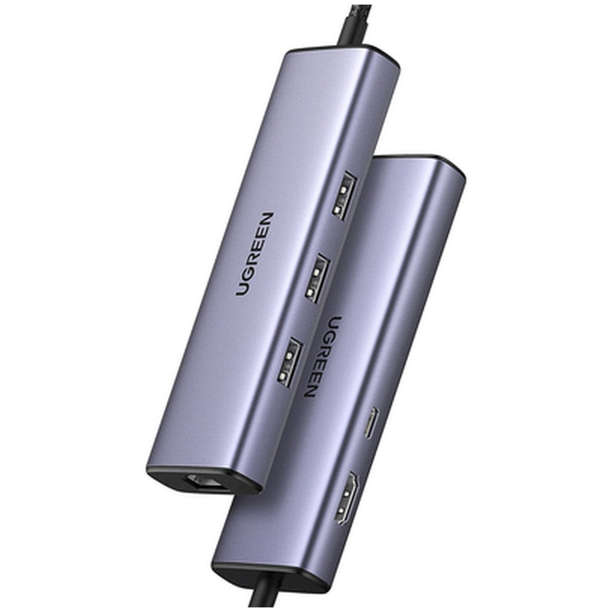 UGREEN HUB Ugreen CM512 6in1 USB-C 3x USB-A 3.0HDMI RJ45 USB-Adapter – Bild 2 von 5