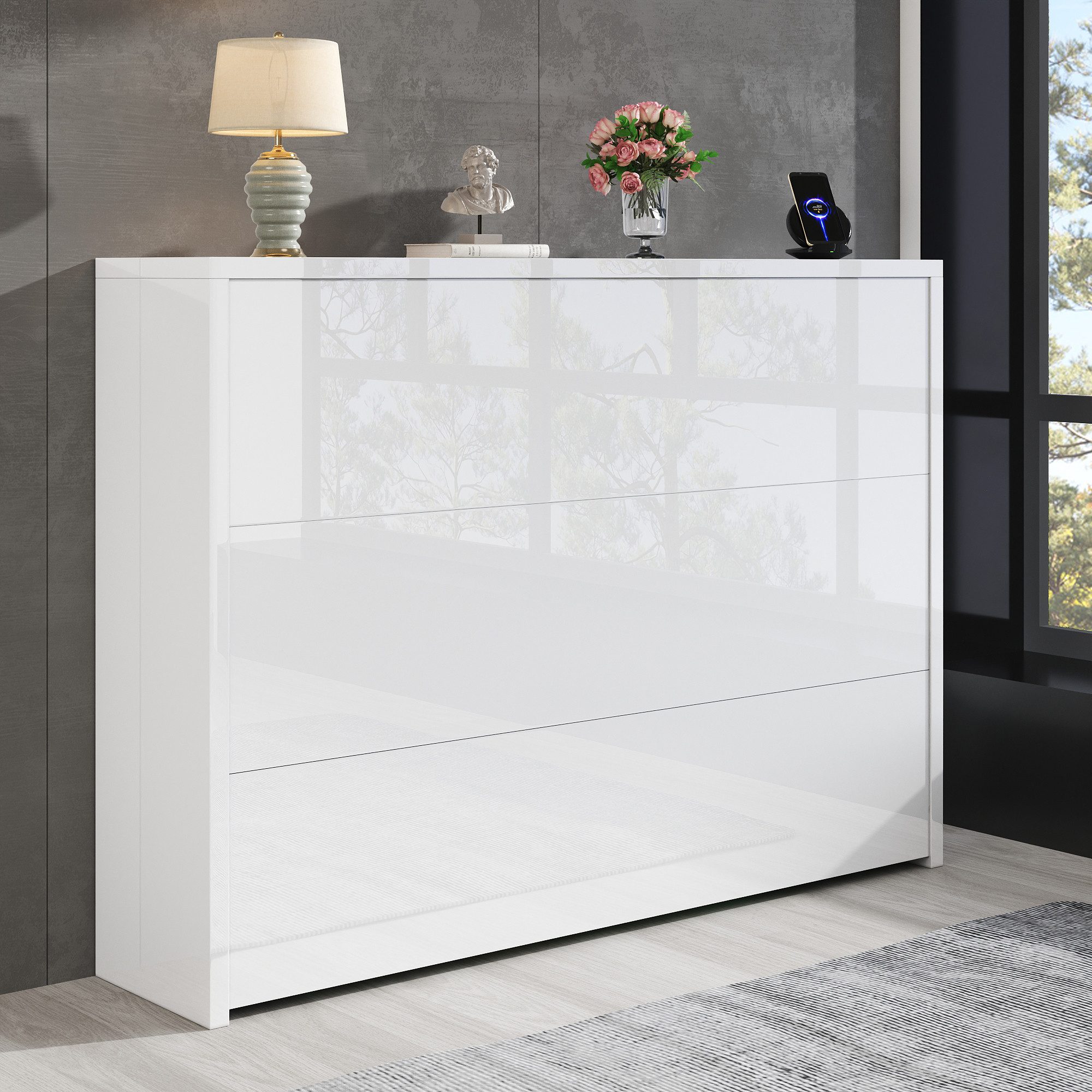 Odikalo Schreibtisch Eckschreibtisch mit Regal, Sideboard günstig online kaufen