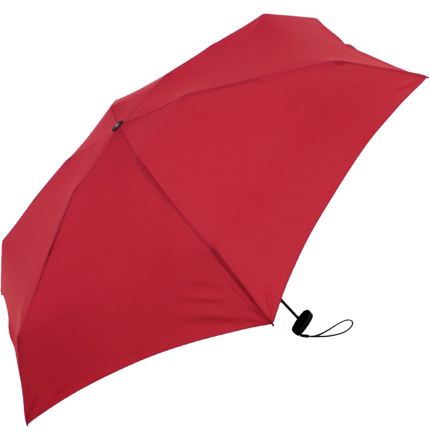 15 ultra-klein Format, Schirm iX-brella Handy im winziger dunkelrot cm Mini Ultra Taschenregenschirm