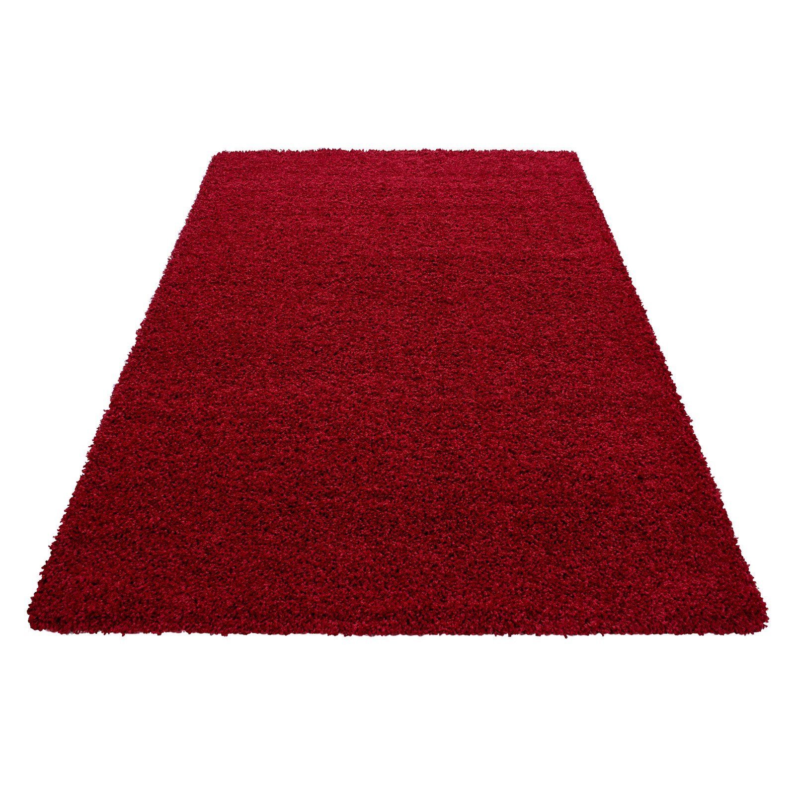 Hochflor-Teppich Teppich Shaggy Hochflorteppich Wohnzimmer Miovani, 30 Höhe: Rot Schlafzimmer Langflor, Rechteckig, mm