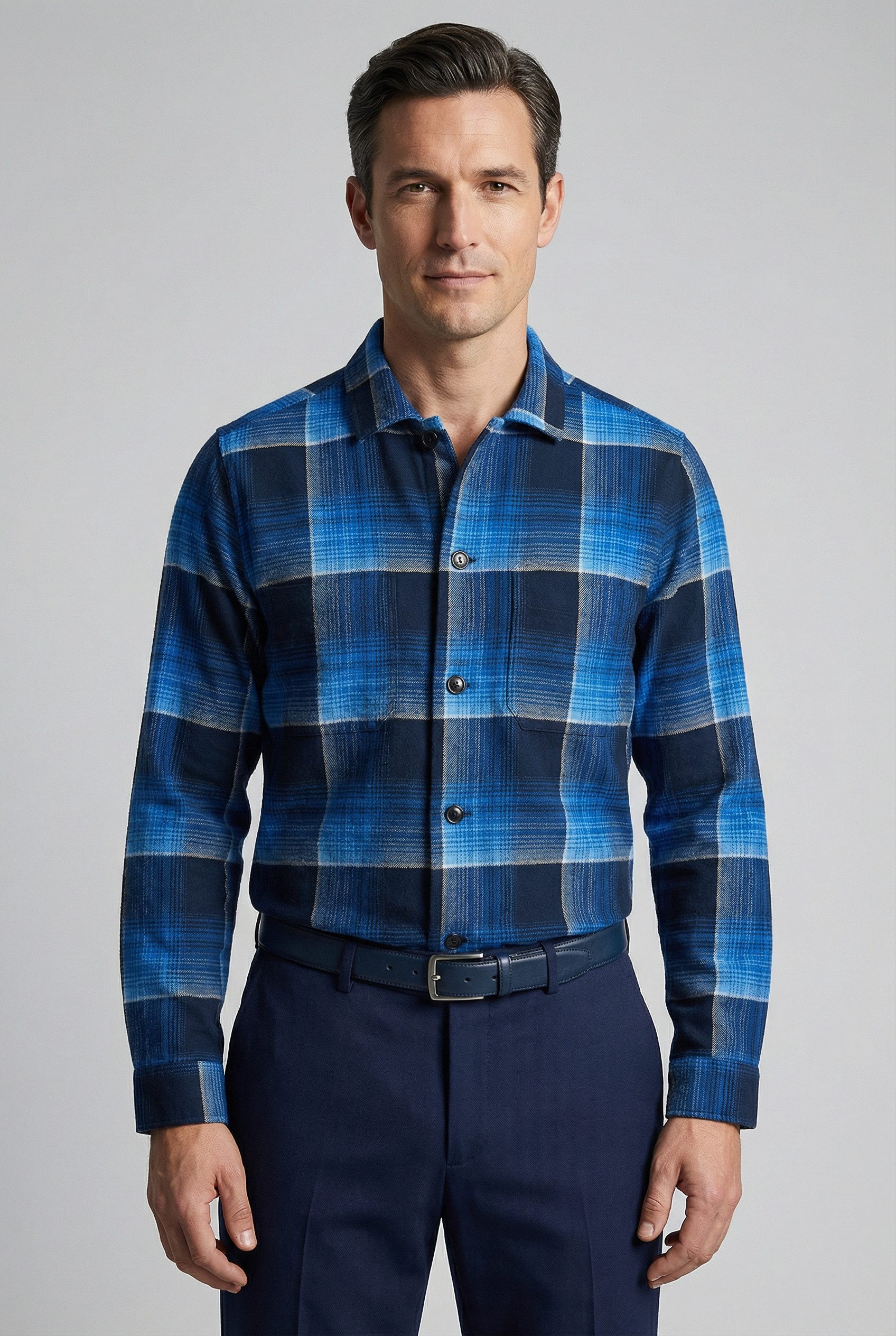 OLYMP Hemdjacke Overshirt, pflegeleicht, Karomuster