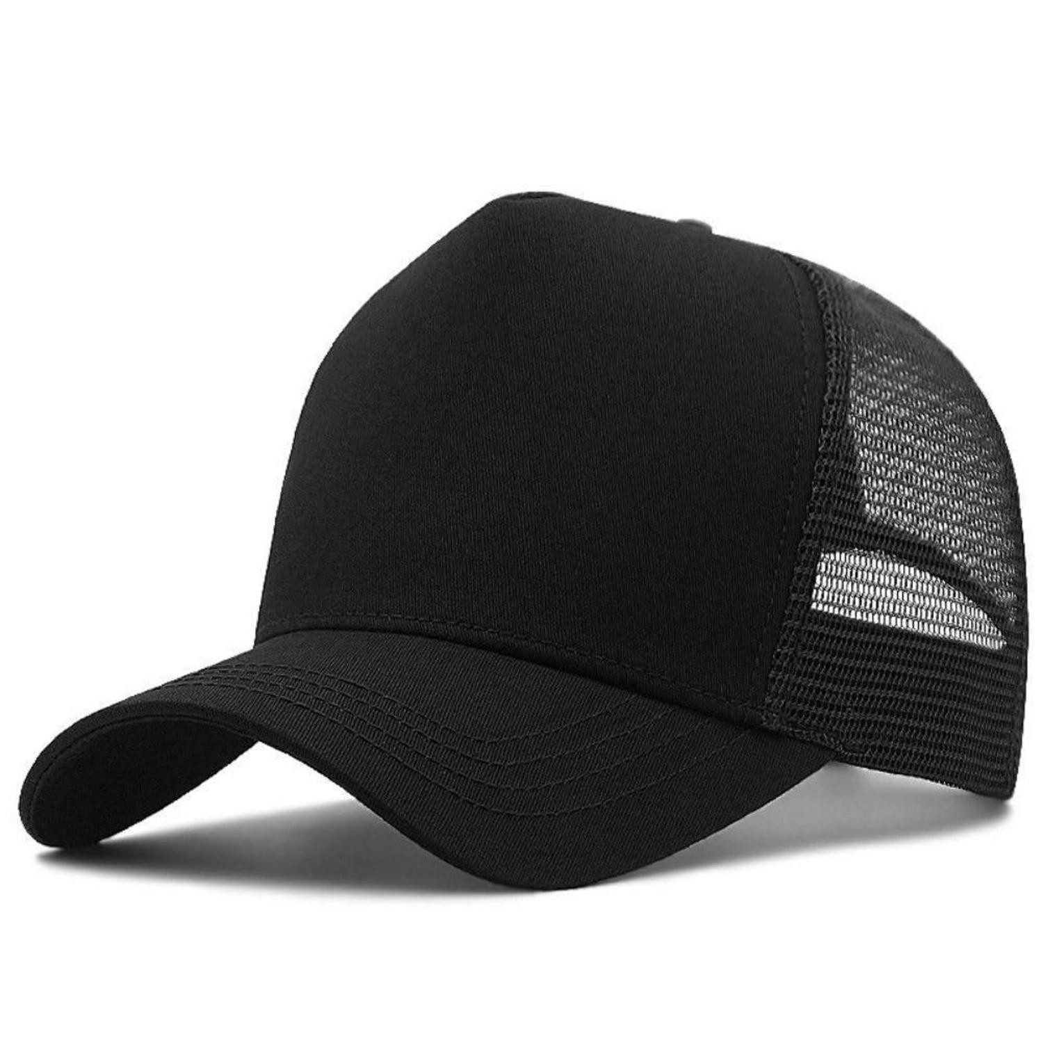 Baseball Cap Basecap Herren Damen Mesh Trucker Sonnenschutz Sommer XXL Schwarz