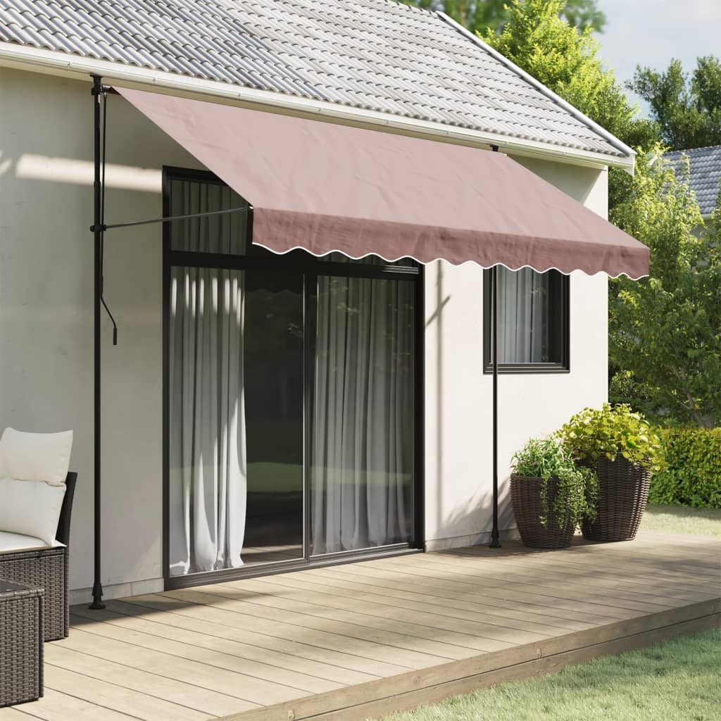 furnicato Markise Markisenvolant Braun 280 x 20 cm wasserfest und UV-beständig Wetterfeste Markisenschürze, schmutzabweisend und für den Garten