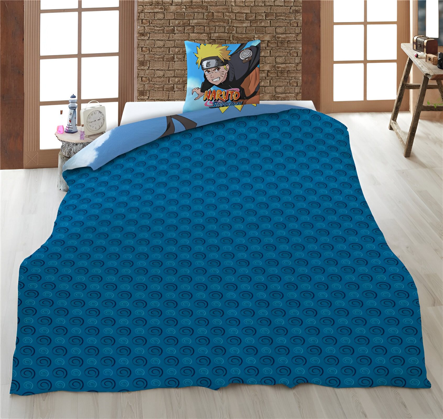 Naruto Bettwäsche Naruto Shippuden Bettwäsche Set 2-teilig 135x200 cm 65x65 cm Baumwolle, 2 teilig