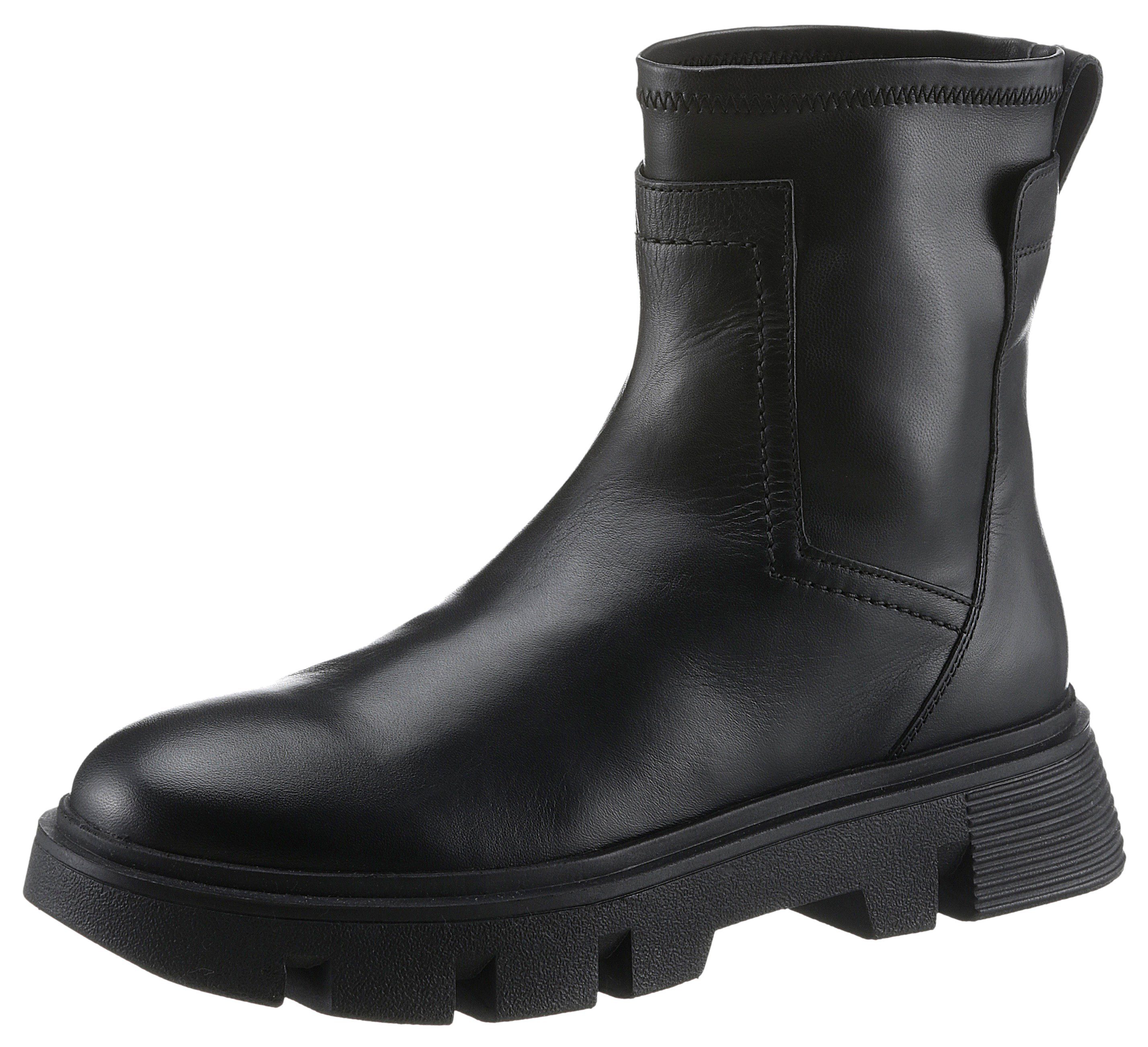 Geox D VILDE Schlupfboots, Plateau, Stiefelette zum Schlupfen, mit Anziehlasche