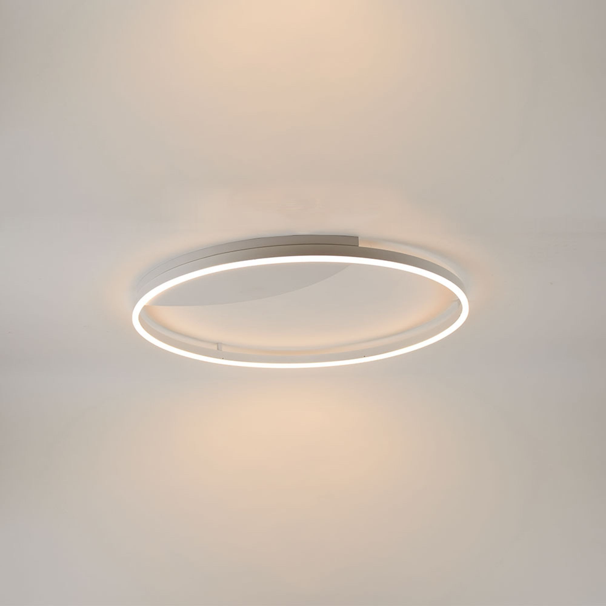 s.luce Deckenleuchte LED Ring Wandlampe & Deckenleuchte Dimmbar modern rund Weiß, Warmweiß