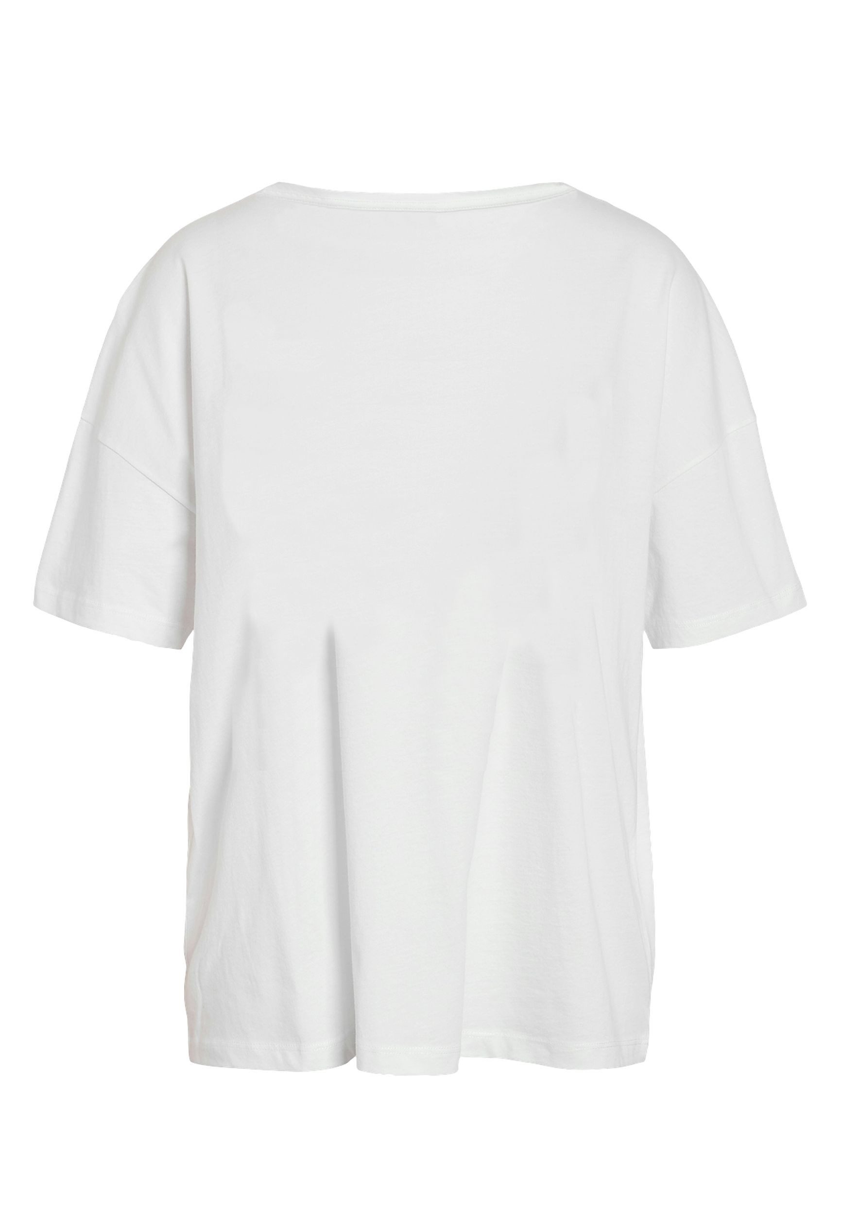 Noisy may T-Shirt Print Kurzarm Rundhals Bequem für Damen Baumwolle Regular Fit Rundhals Kurzarm unifarben Print