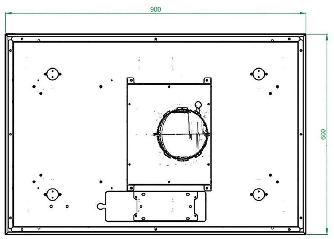 Baumann Deckenhaube Carina 90 S Carina 90 S, Deckenhaube 90cm Schwarz Glas Dunstabzugshaube Einbau