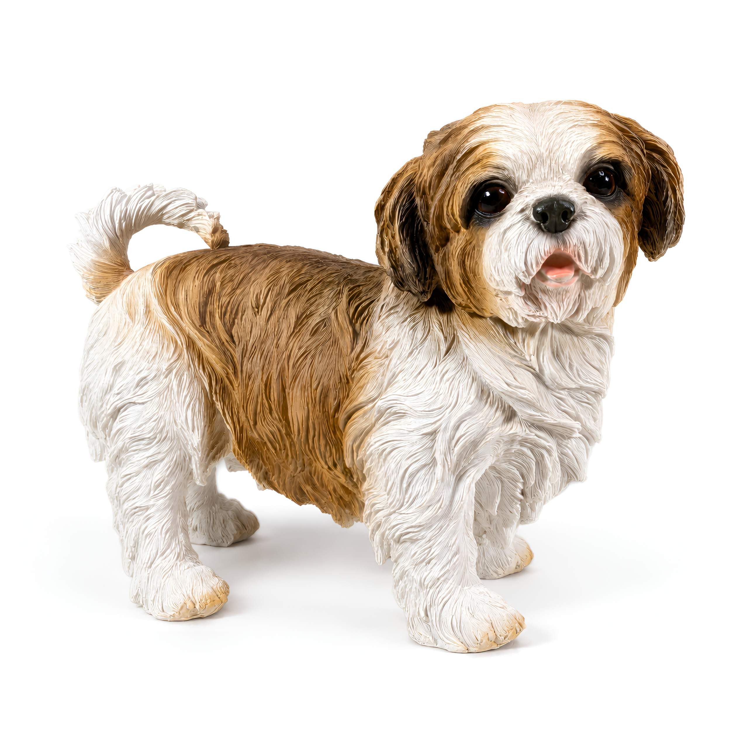 colourliving Tierfigur Shih Tzu Hundefigur lebensecht – Deko Hund für Garten & Wohnbereich (1 St), 6 verschiedene Varianten zur Auswahl