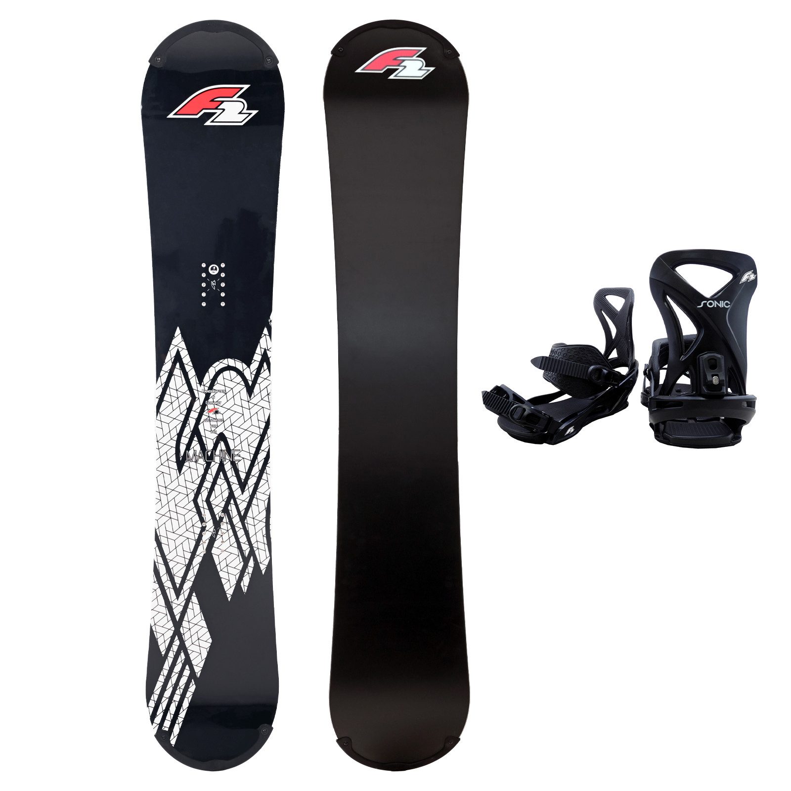 F2 Snowboard F2 Set Snowboard Rental Machine mit Protector 155cm + Bindung L
