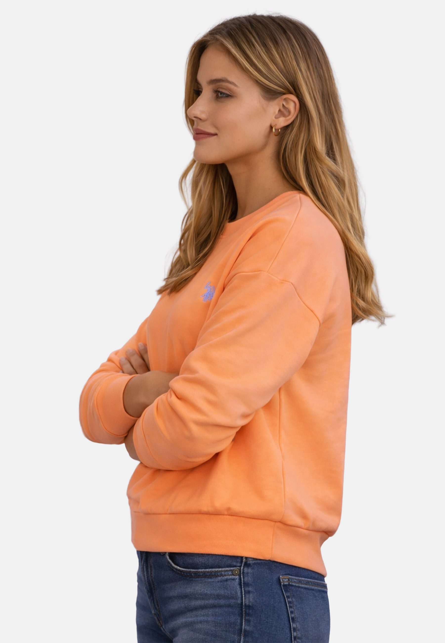 U.S. Polo Assn. Sweatshirt USKalatine Pullover Rundhals – Baumwollmix Sweater Weicher Rundhalspullover mit Stretch und Logo-Stickerei – Bild 2 von 5