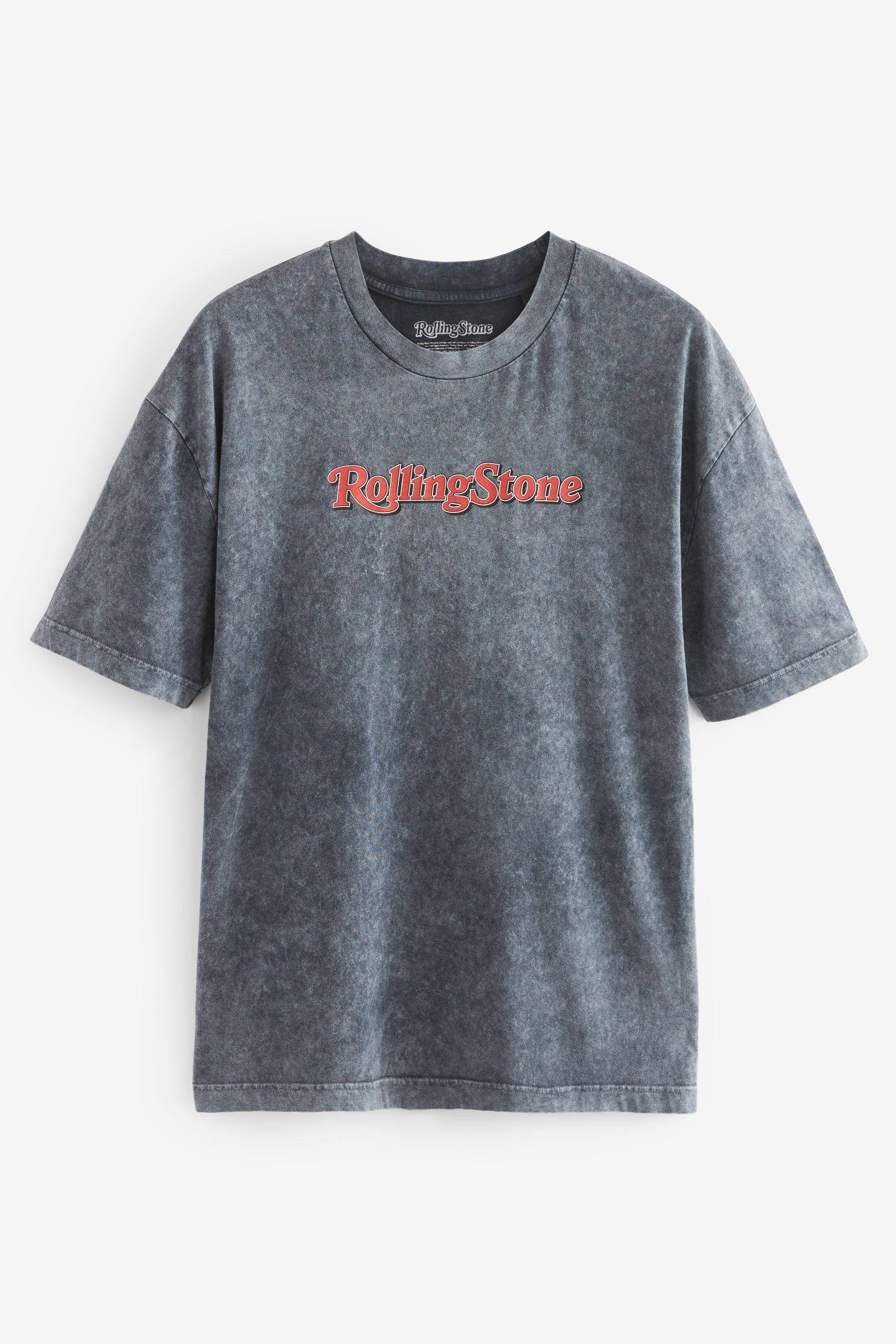 T-Shirt Next Grey License Stones Rolling T-Shirt Charcoal (1-tlg)