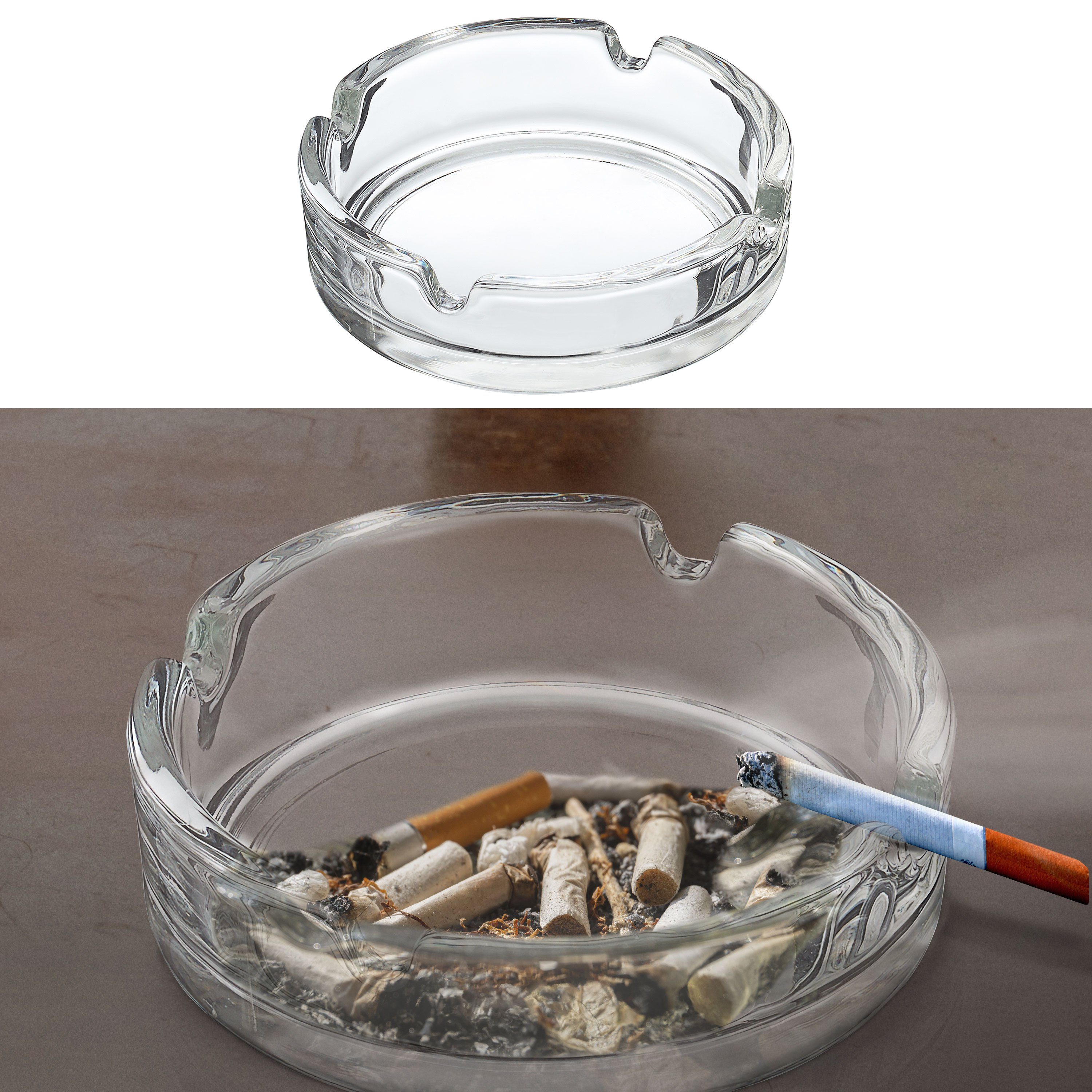 Drehascher aus Rauchglas · Glasaschenbecher · Glasaschenbecher kaufen
