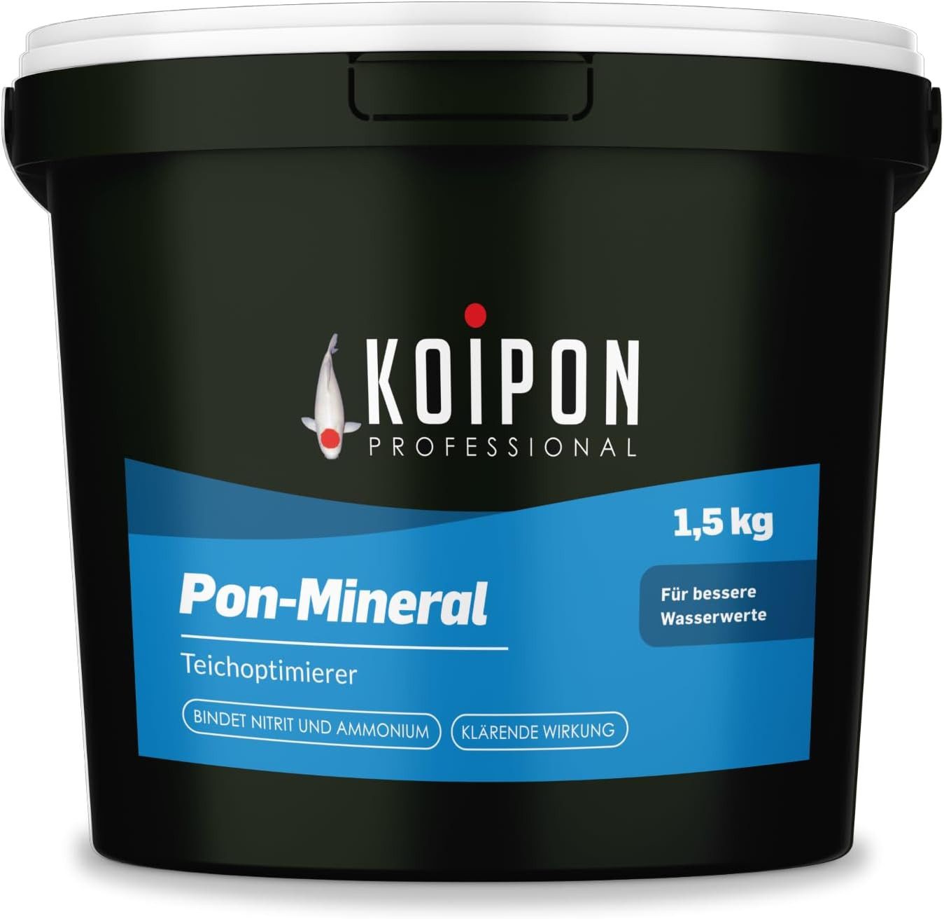 KOIPON Teichpflege KOIPON Pon-Mineral Teichpflege mit Mineralien & Nitritsenker, Zeolith, Bentonit, Made in Germany, Nitritsenker