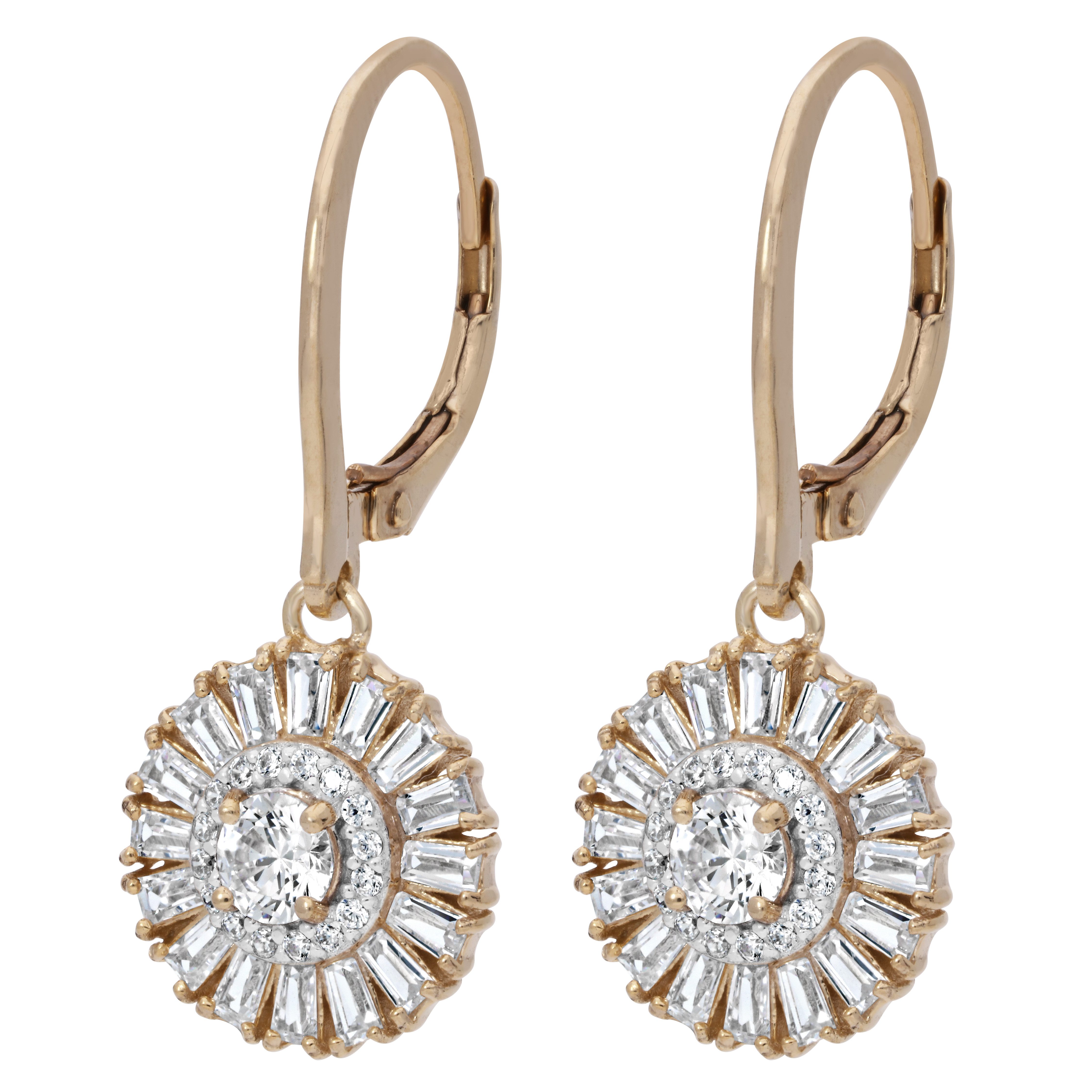Firetti Paar Ohrhänger Schmuck Geschenk Silber 925 Ohrschmuck Ohrringe Sonne, mit Zirkonia (synth)