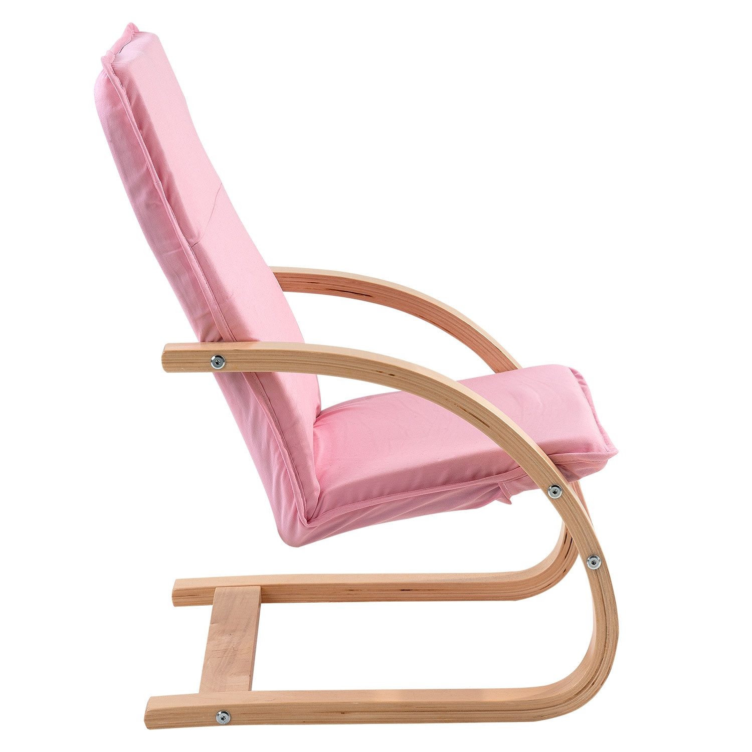 Home4You Kindersessel Pink, Webstoffbezug, Birkenschichtholz
