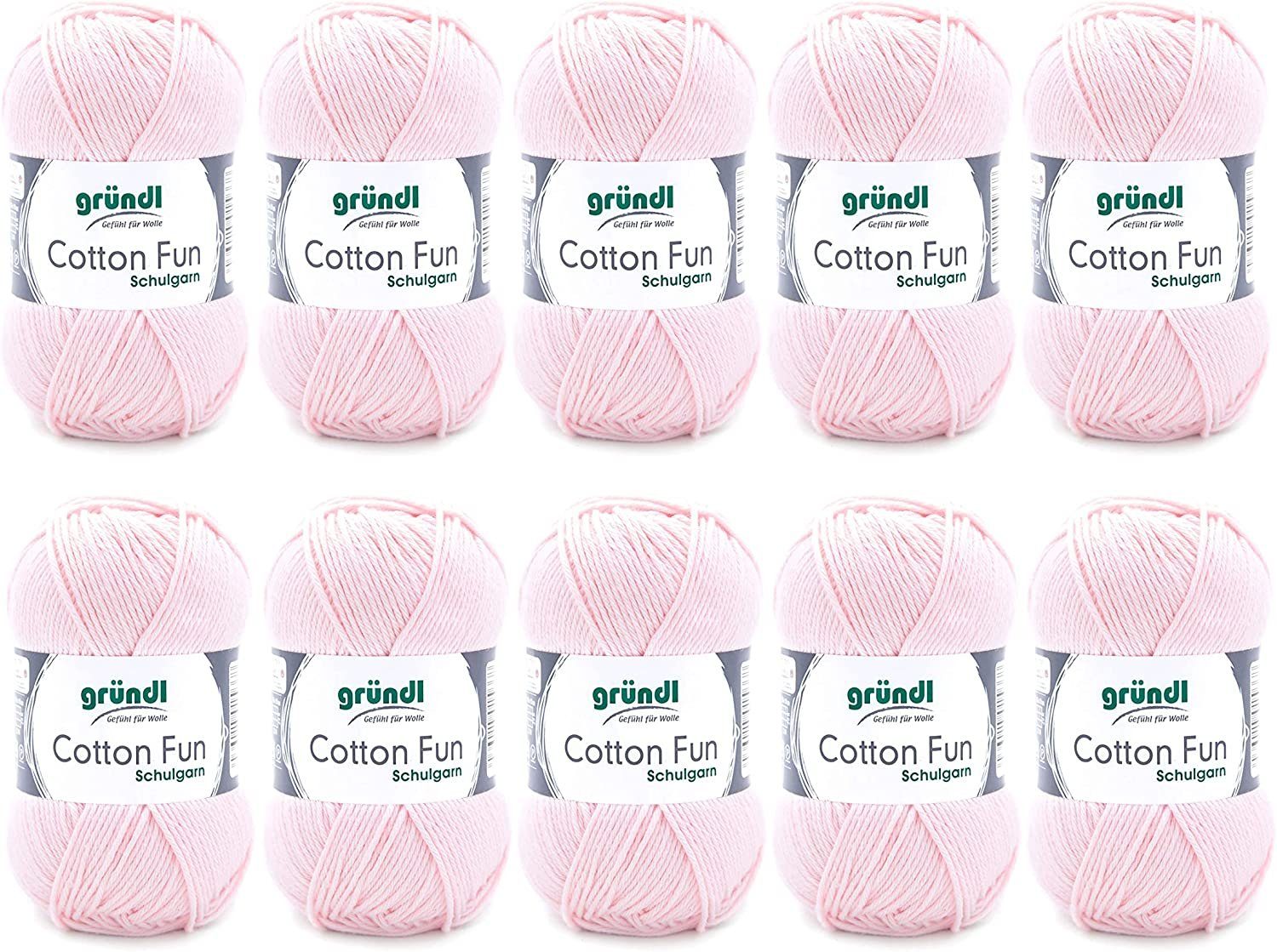 Häkelwolle Cotton Fun Baumwollgarn 10x50g Strickgarn Häkelgarn Baumwolle