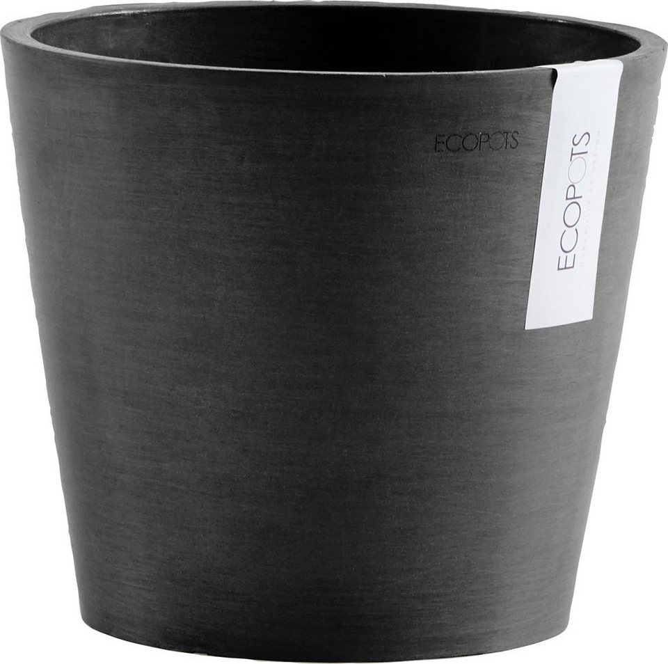 ECOPOTS Blumentopf AMSTERDAM Dark Grey, BxTxH: 20x20x17,5 cm, mit  Wasserreservoir