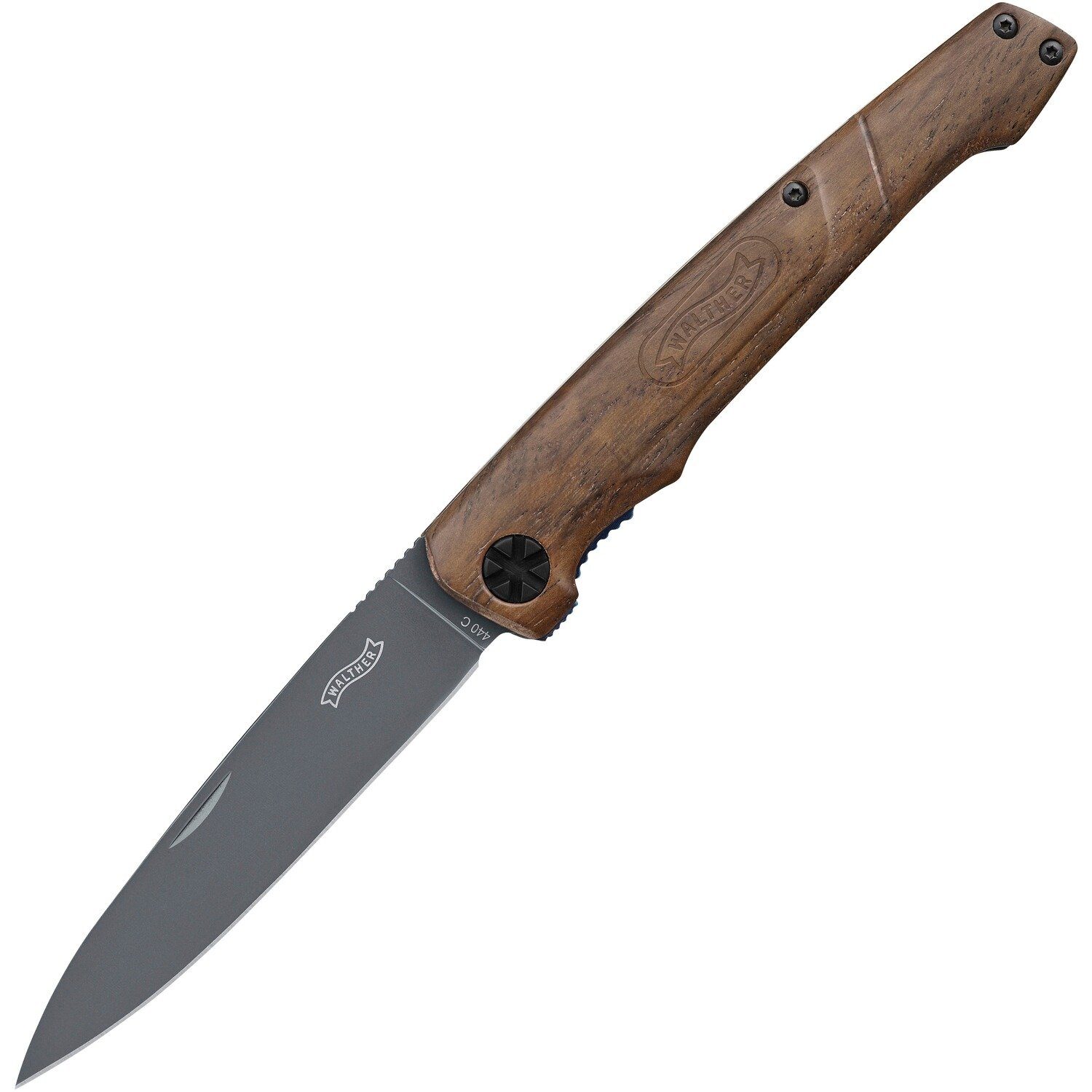 Walther Taschenmesser Messer BWK 1 Wood Knife Blue