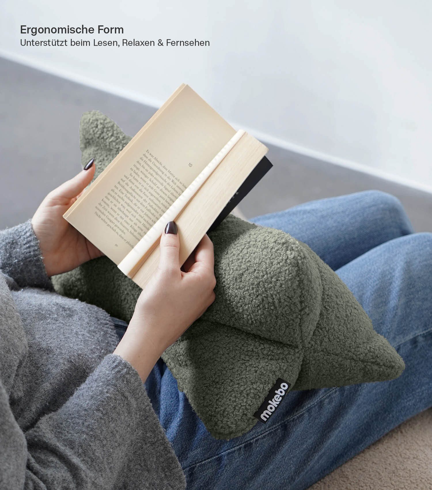 mokebo Nackenrolle Der Leseknochen, aus Bouclé Stoff, Leseknochen oder Nack günstig online kaufen