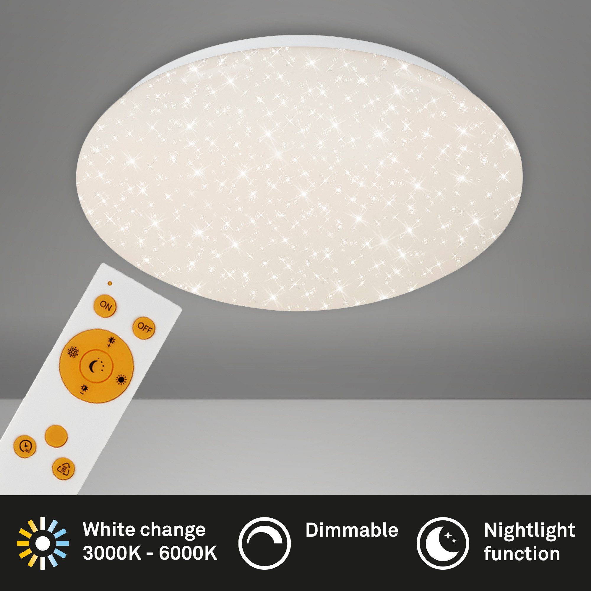 Briloner Leuchten Deckenleuchte LED Deckenlampe Extra-Warmweiß Wohnzimmer S günstig online kaufen