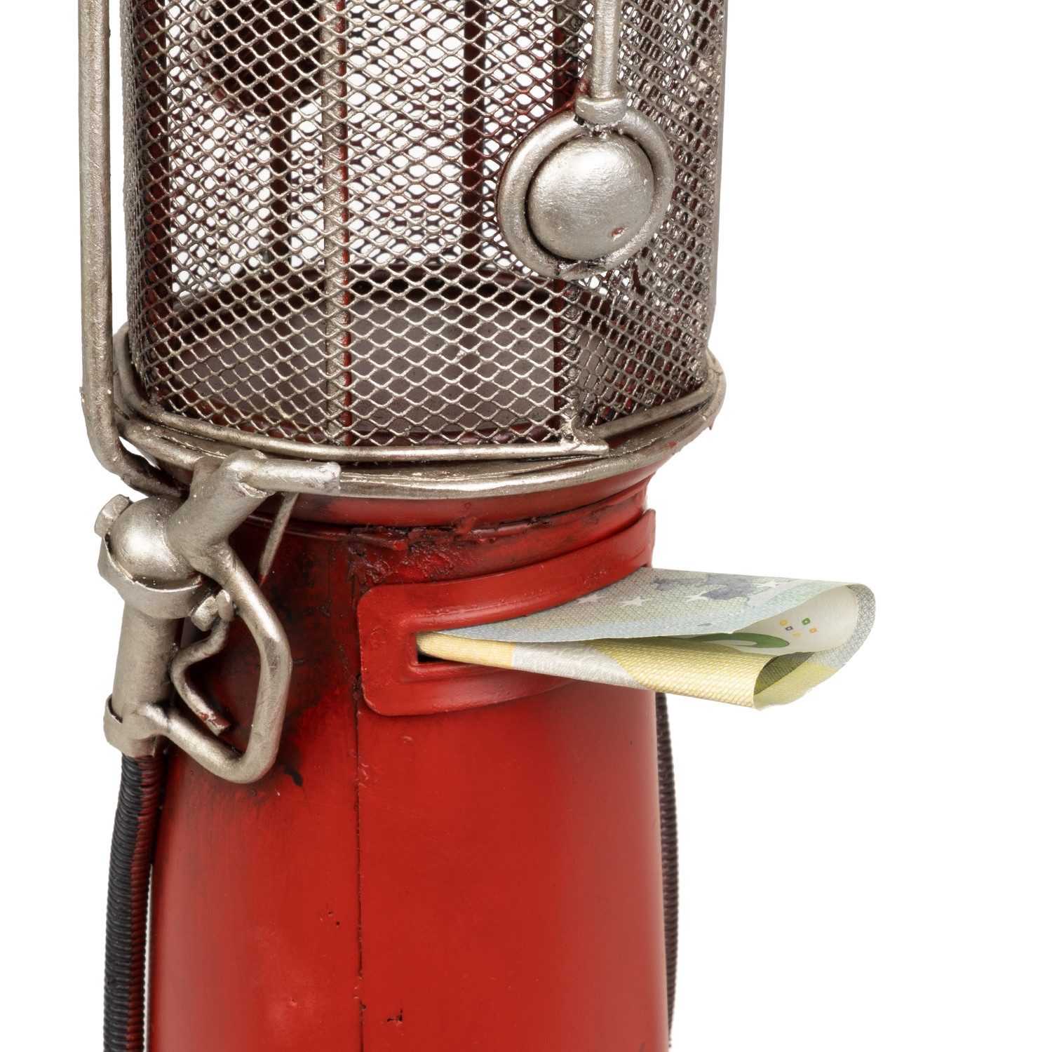 Moritz Spardose Blech-Spardose Zapfsäule Gas rot, Modell Nostalgie Antik-Stil Retro Blechmodell Miniatur Nachbildung