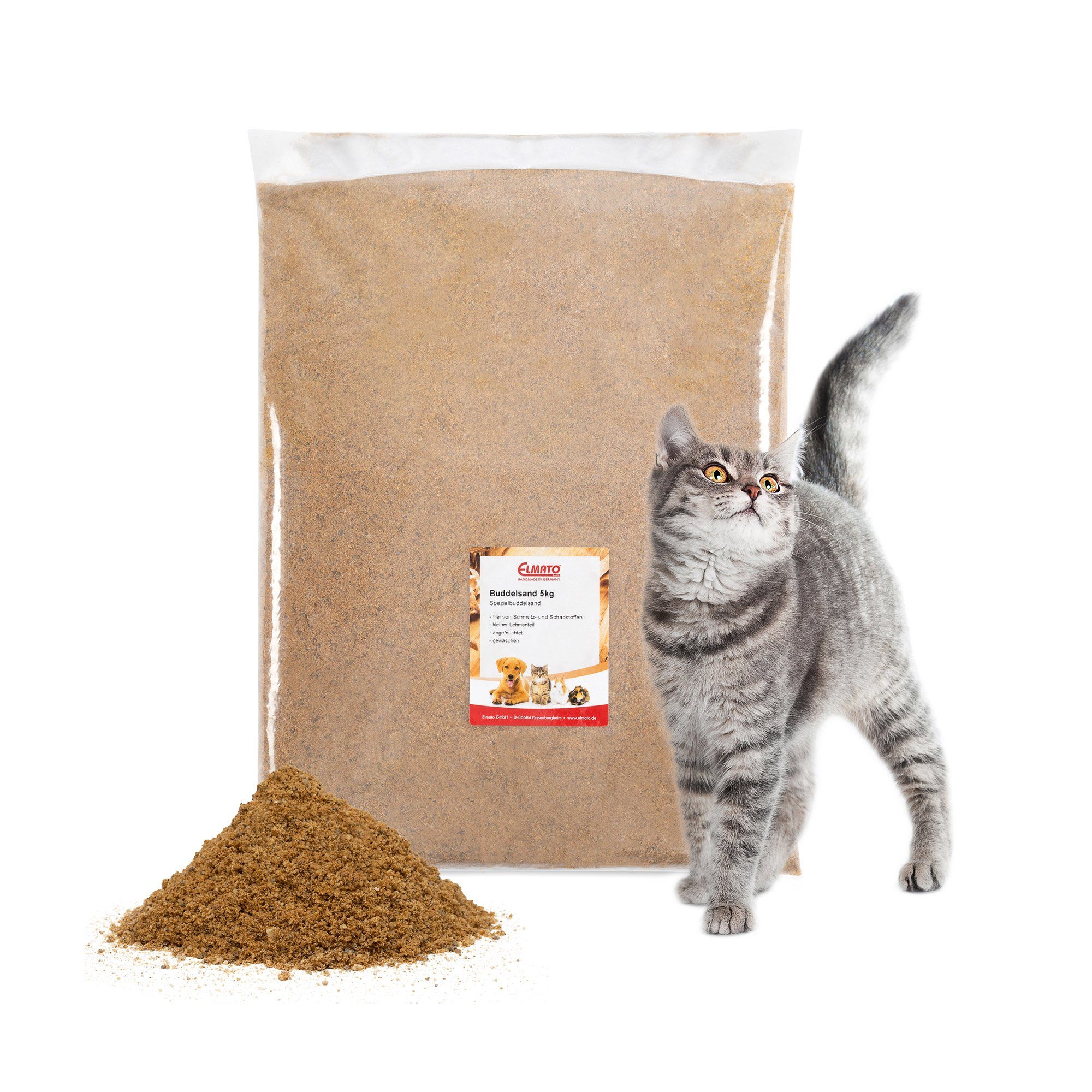 ELMATO Sand Elmato 13752 Spezial Buddelsand für Katzen 5kg