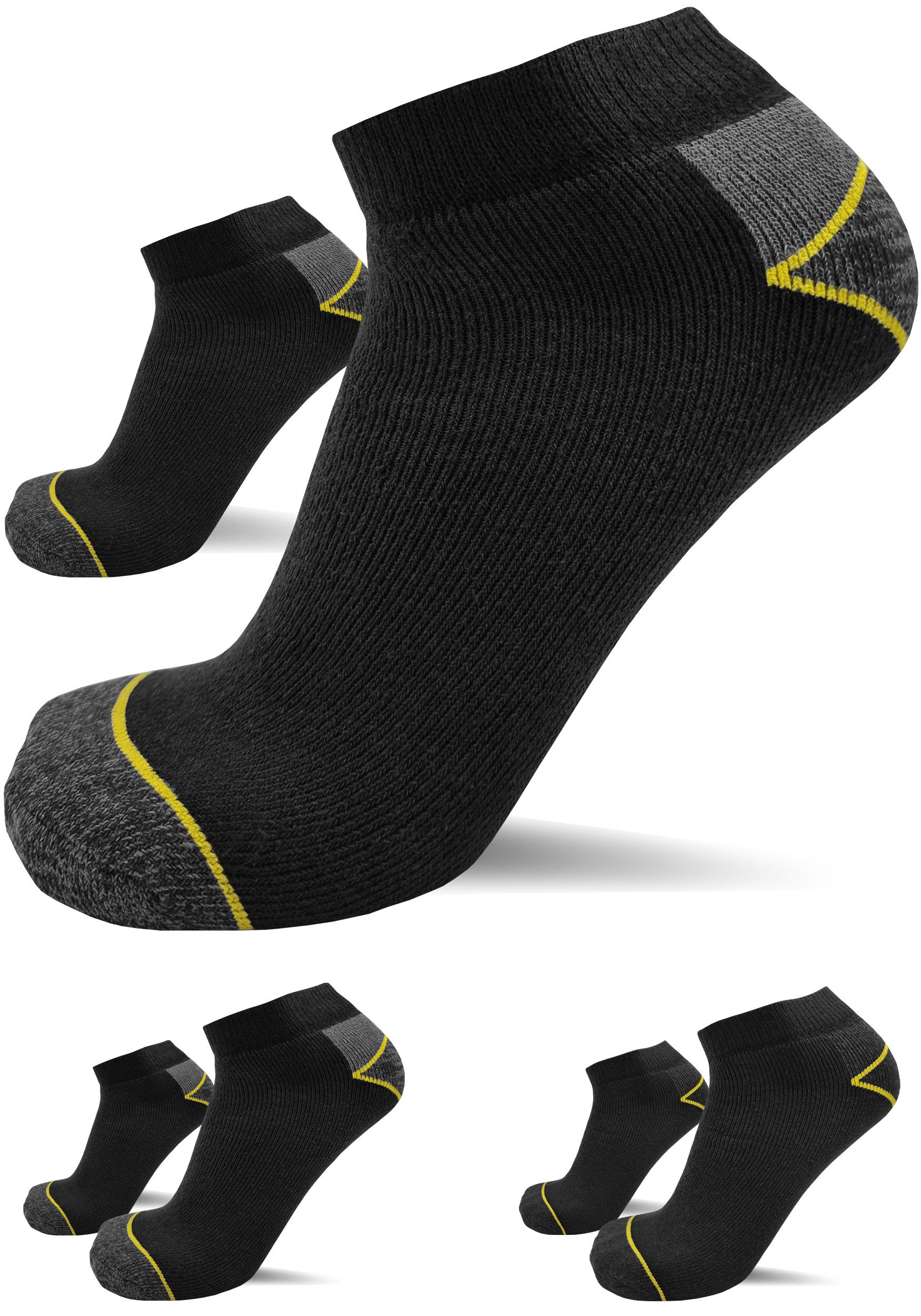 sogzz Arbeitssocken 6-12 Paar Herren kurz verstärkt Arbeit Sneaker Socken 75% Baumwolle (Modell: sogzz WORK Sneaker Basic, 6-Paar)