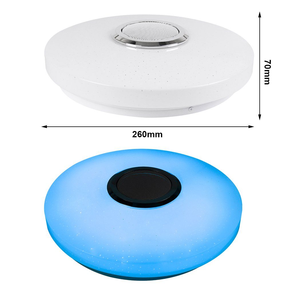 Rosnek Deckenleuchte Dimmbar, APP/Fernbedienung, für Wohnzimmer Schlafzimme günstig online kaufen