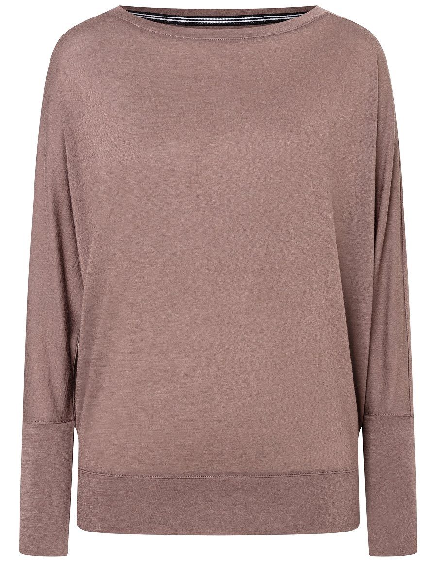 SUPER.NATURAL Langarmshirt Merino Longsleeve W KULA TOP bequemer Merino-Materialmix