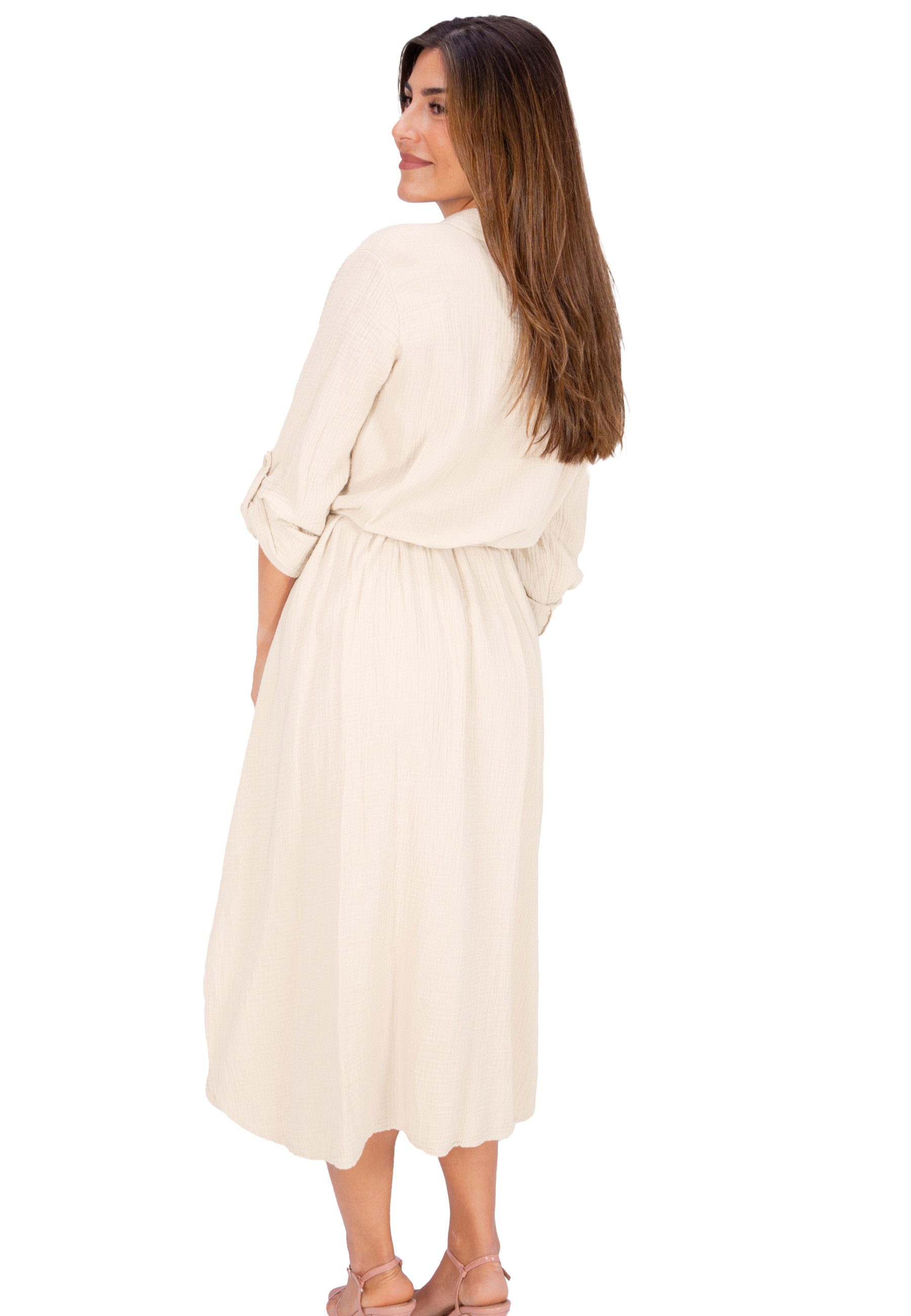 Seasons of April Blusenkleid Musselinkleid Victoria (1-tlg) Musselin Kleid günstig online kaufen