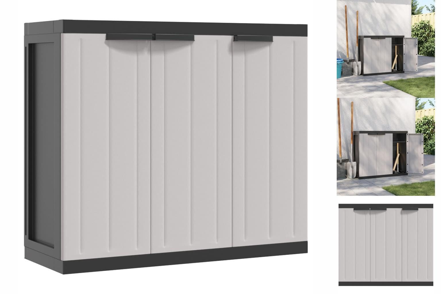 vidaXL GartenGeräteschrank Geräteschrank Gartenschrank Grau und