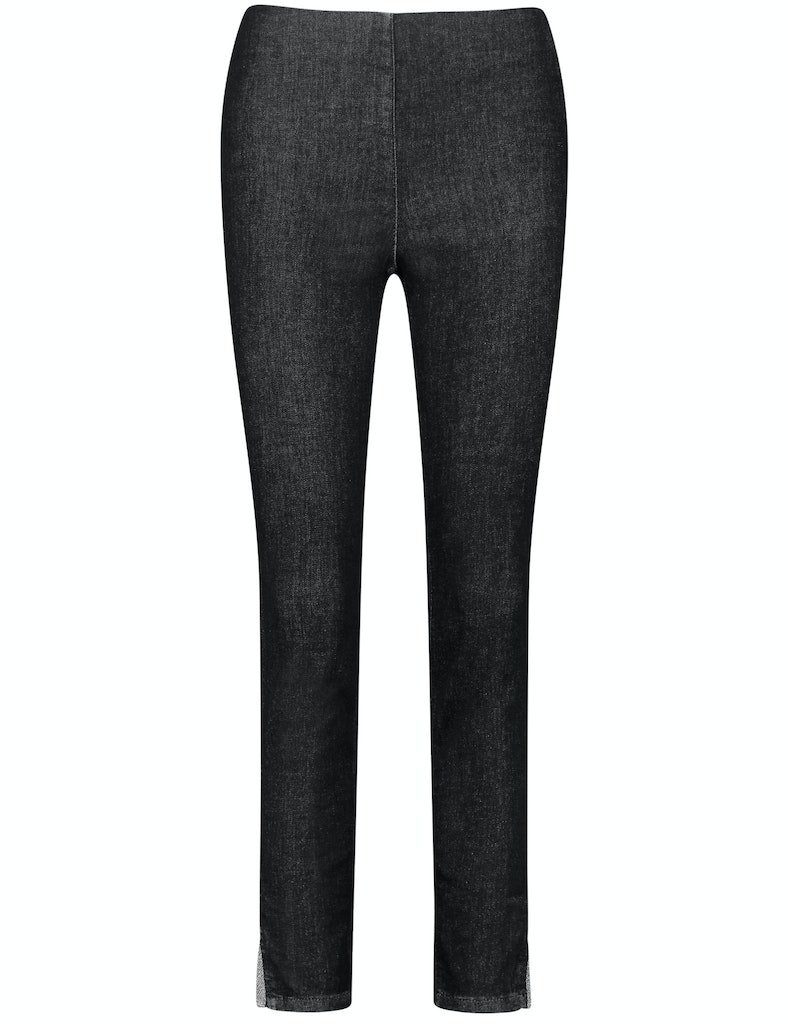 GERRY WEBER Bequeme Jeans Gerry Weber Edition / Da.Jeans / HOSE JEANS VERKUERZT - BEST4ME SHAP 13000 BLACK DENIM