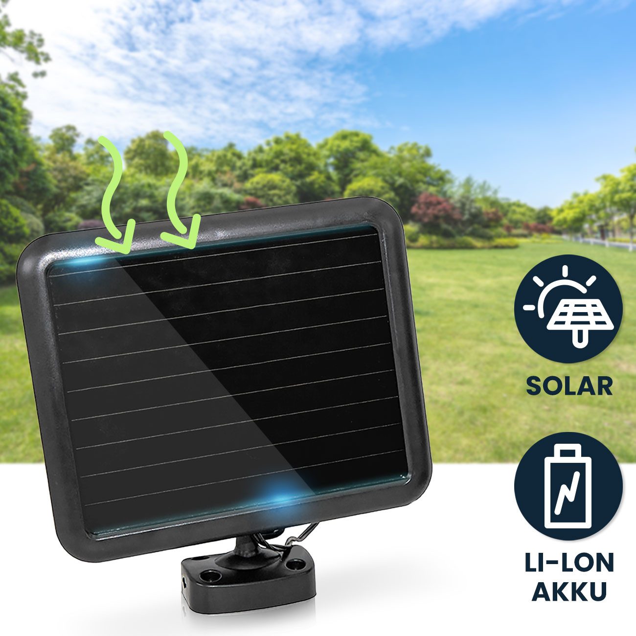 Casativo LED Gartenstrahler LED Solar-Strahler Bewegungsmelder Reichweite 2–12m Sicherheitsleuchte, 60 SMD-LEDs und insgesamt 600 Lumen