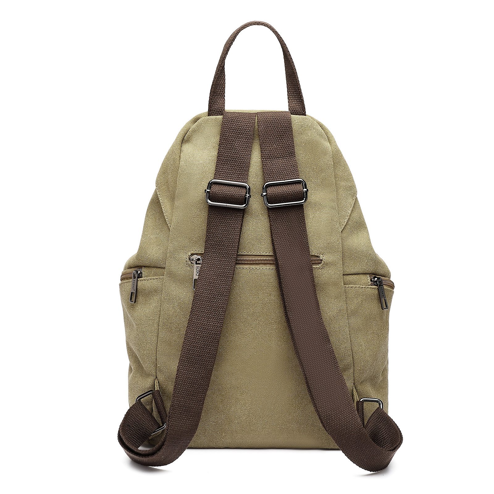 KONO Rucksack Vintage Canvas Rucksack Vintage Umhängetasche für Reise & Schule – Bild 5 von 5