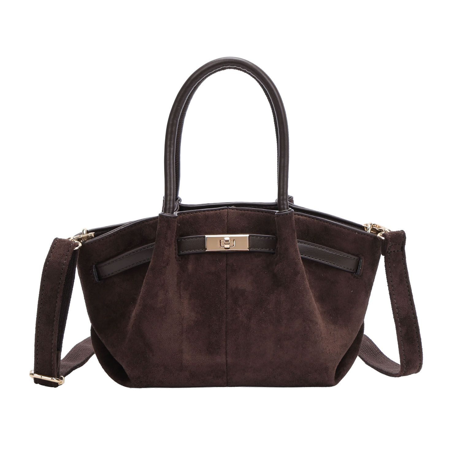 ITALYSHOP24 Schultertasche Damen Tasche Tote Bag Handtasche Wildleder Optik Mini Bag Business, Umhängetasche Samt Crossbody Damentasche Cross Over Freizeit Mini Bag