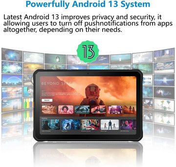DOOGEE Leistungsstarkes Tablet (10.36", 128 GB, Android 13, 2,4G+5G, 10800mAh Akku 2K FHD+ Display,20MP+16MP camera,Dual SIM WIFI 6 Silber)