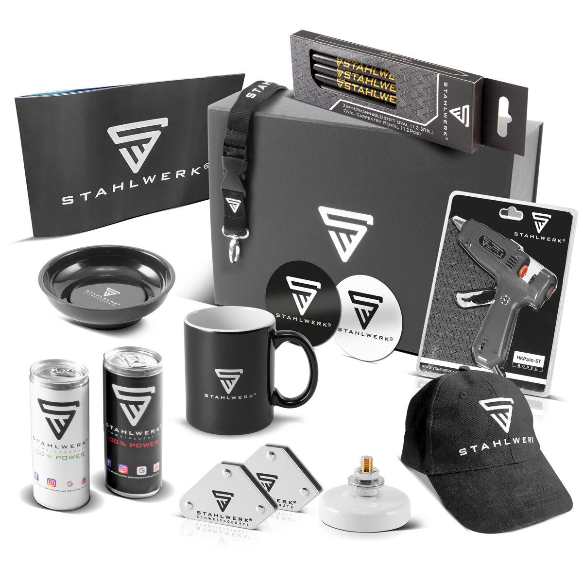 STAHLWERK Werkzeugset Merchandise Fan Paket, (Packung), Ideale Geschenkidee für alle STAHLWERK Fans - Umfangreiches Promopaket