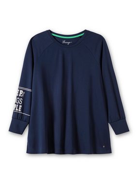 Sheego Sweatshirt Große Größen aus Funktionsmaterial, mit Ärmeldruck