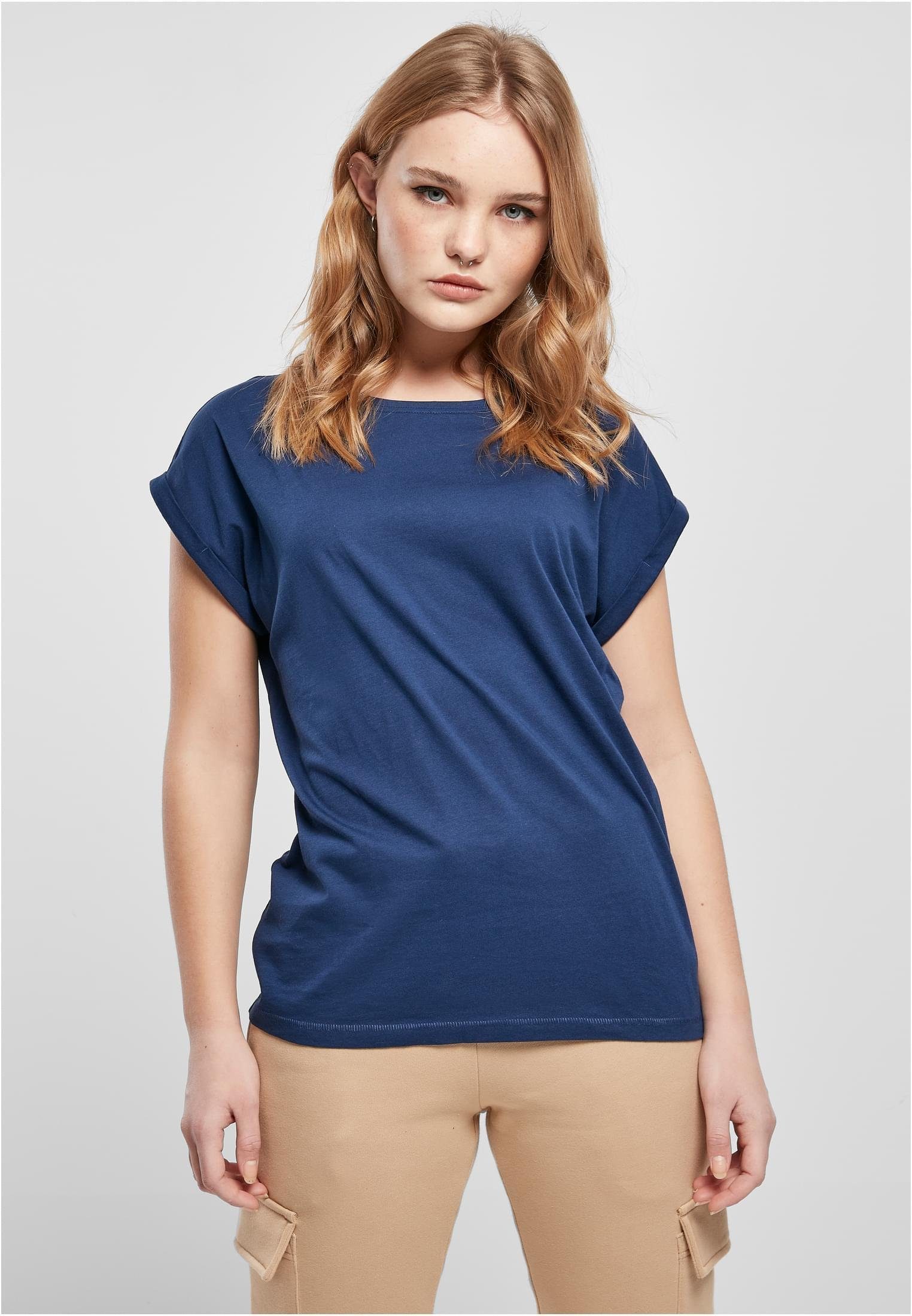 URBAN CLASSICS Rundhalsshirt Ladies Extended Shoulder günstig online kaufen
