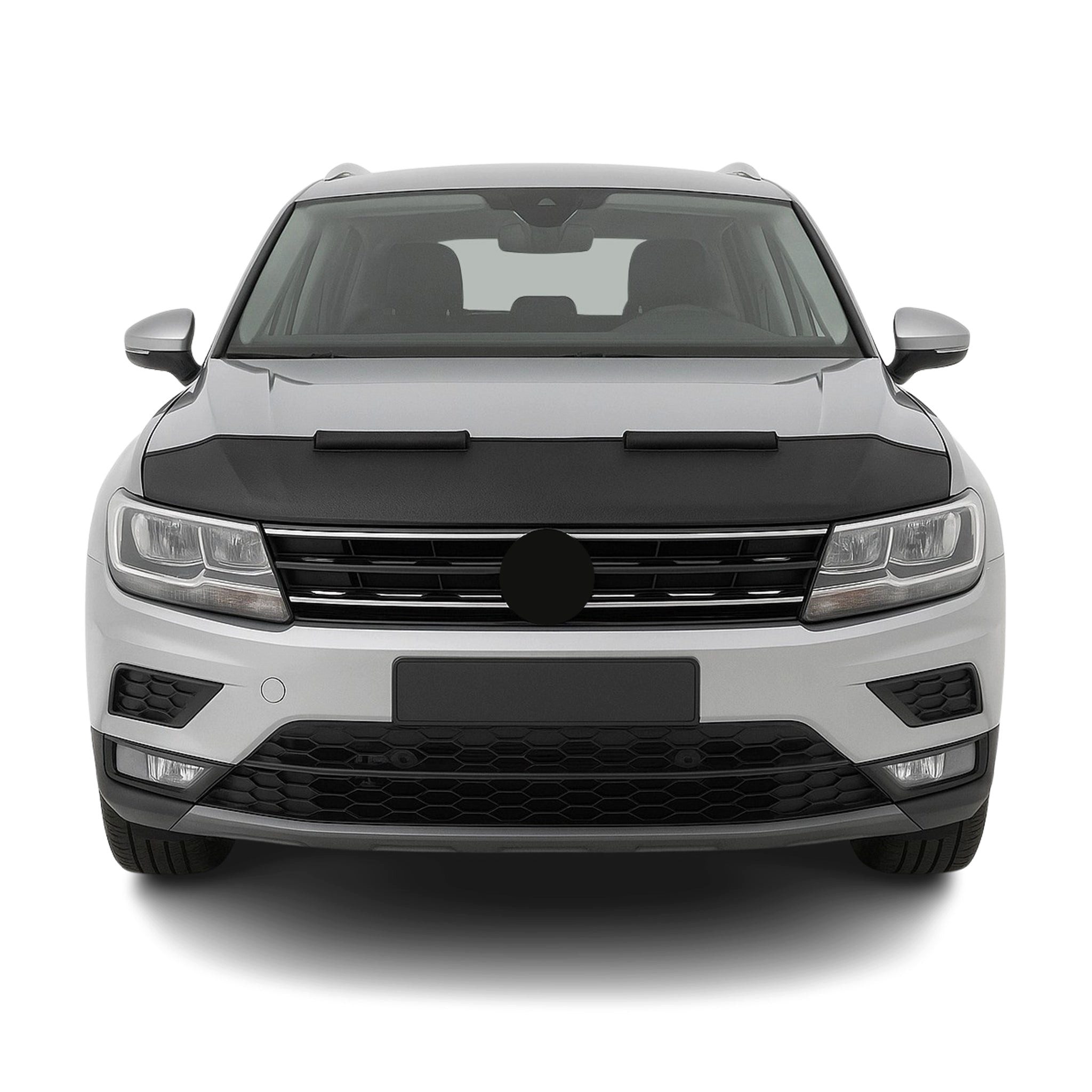 OMAC Frontstoßstange Haubenbra Bonnet Bra für VW Tiguan 2016-2025 Schwarz Halb, 1-St., Haltbar
