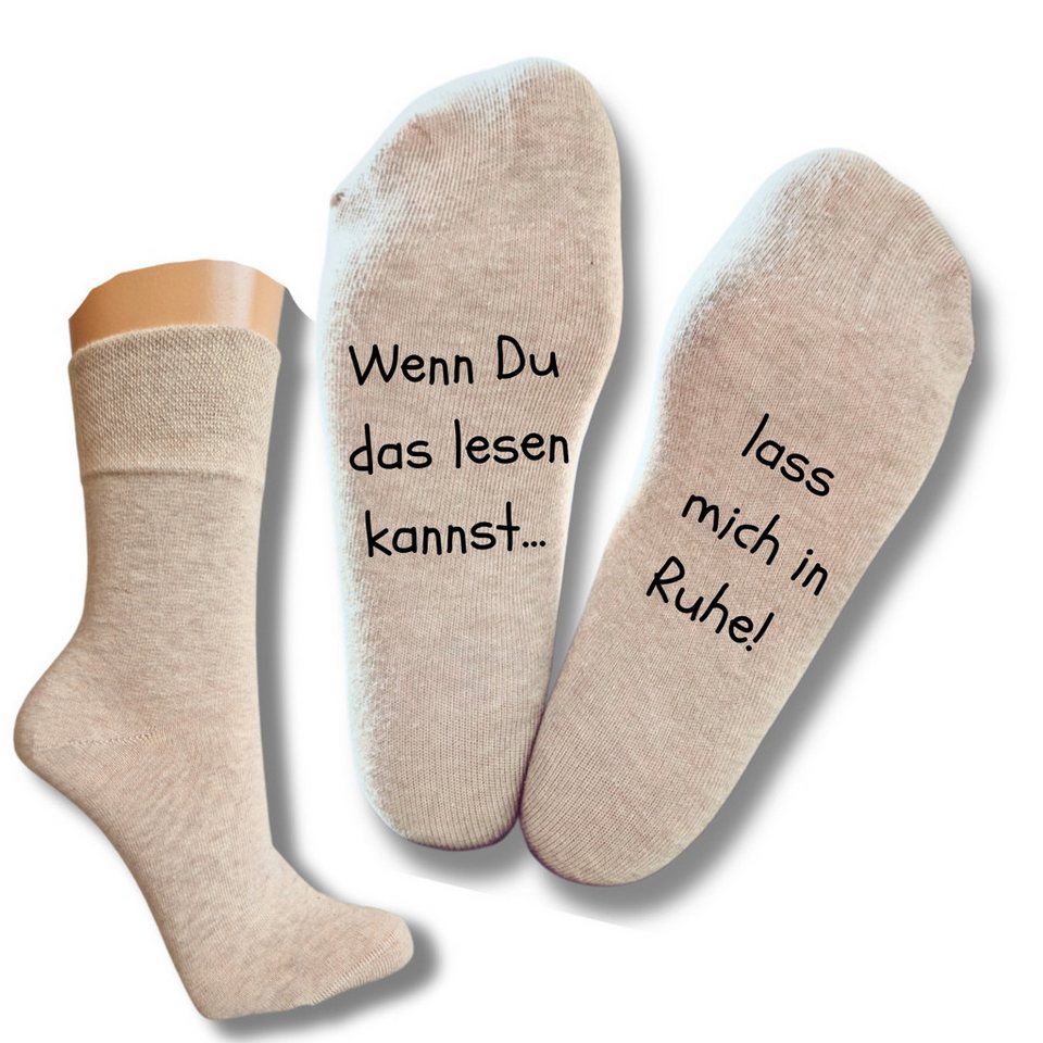 Socken mit sprüchen auf sohle Clearance