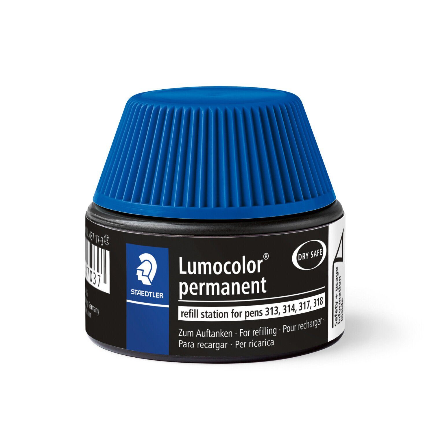 blau, wasserfest, 17-3 permanent STAEDTLER Marker Nachfülltinte STAEDTLER lichtbeständig Refill Lumocolor® 487