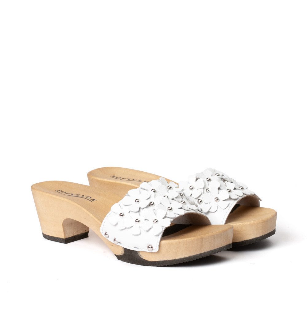 Softclox KATI Silklack weiß (hazelnut) Pantolette günstig online kaufen