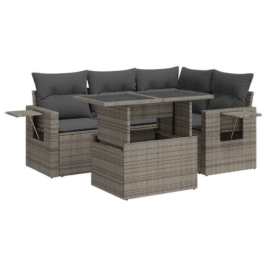 vidaXL Gartenlounge-Set 5-tlg. Garten-Sofagarnitur mit Kissen günstig online kaufen