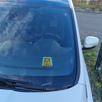 speecheese Parkscheibe Notfall mit dem PKW Parkscheibe Auto Motiv in gelb und 2